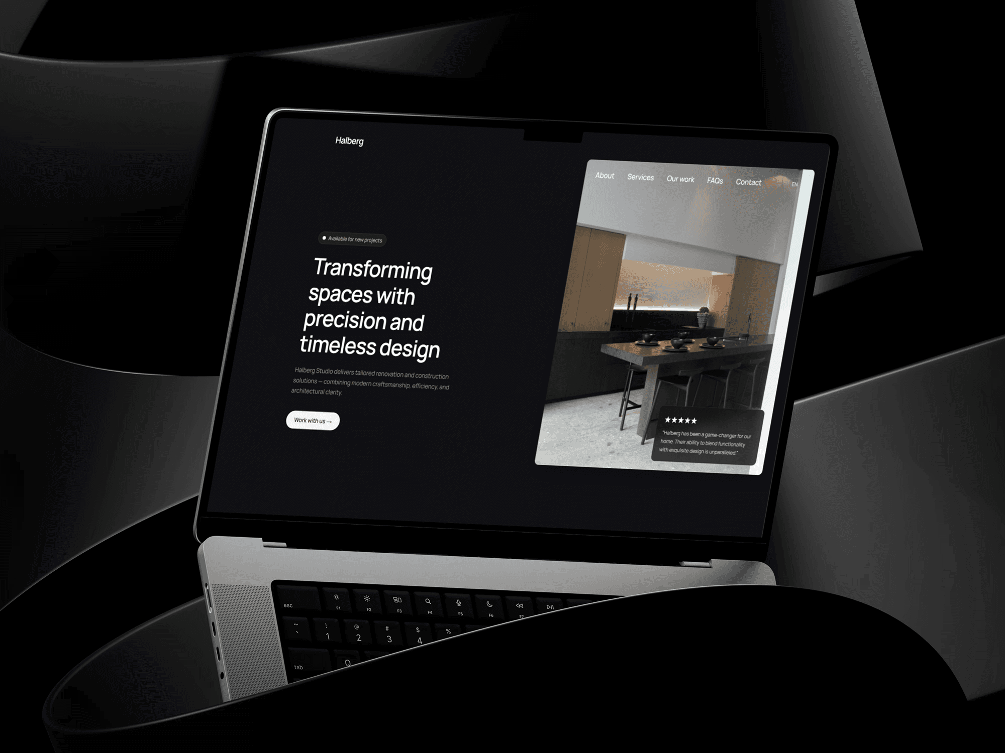 Halberg Studio — homepage preview
